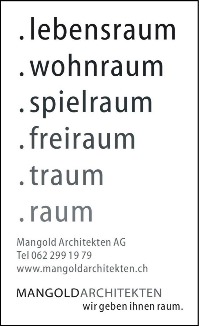 Mangold Architekten AG, wir geben ihnen raum.