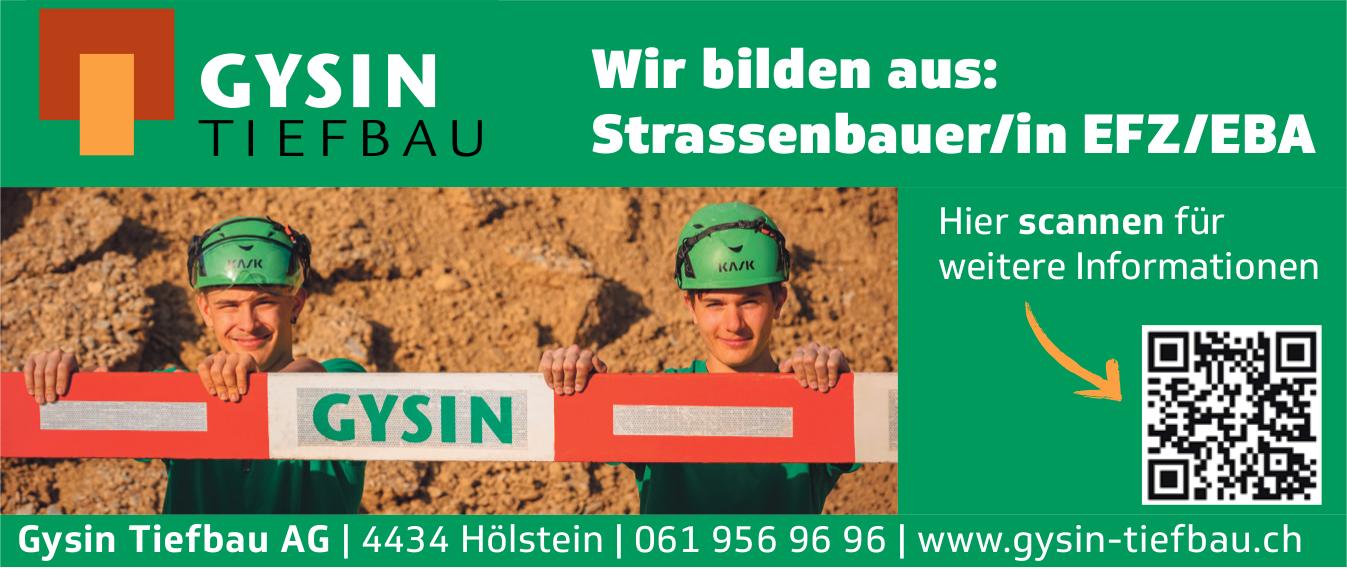 Gysin Tiefbau AG, Hölstein - Wir bilden aus: Strassenbauer/in EFZ/EBA