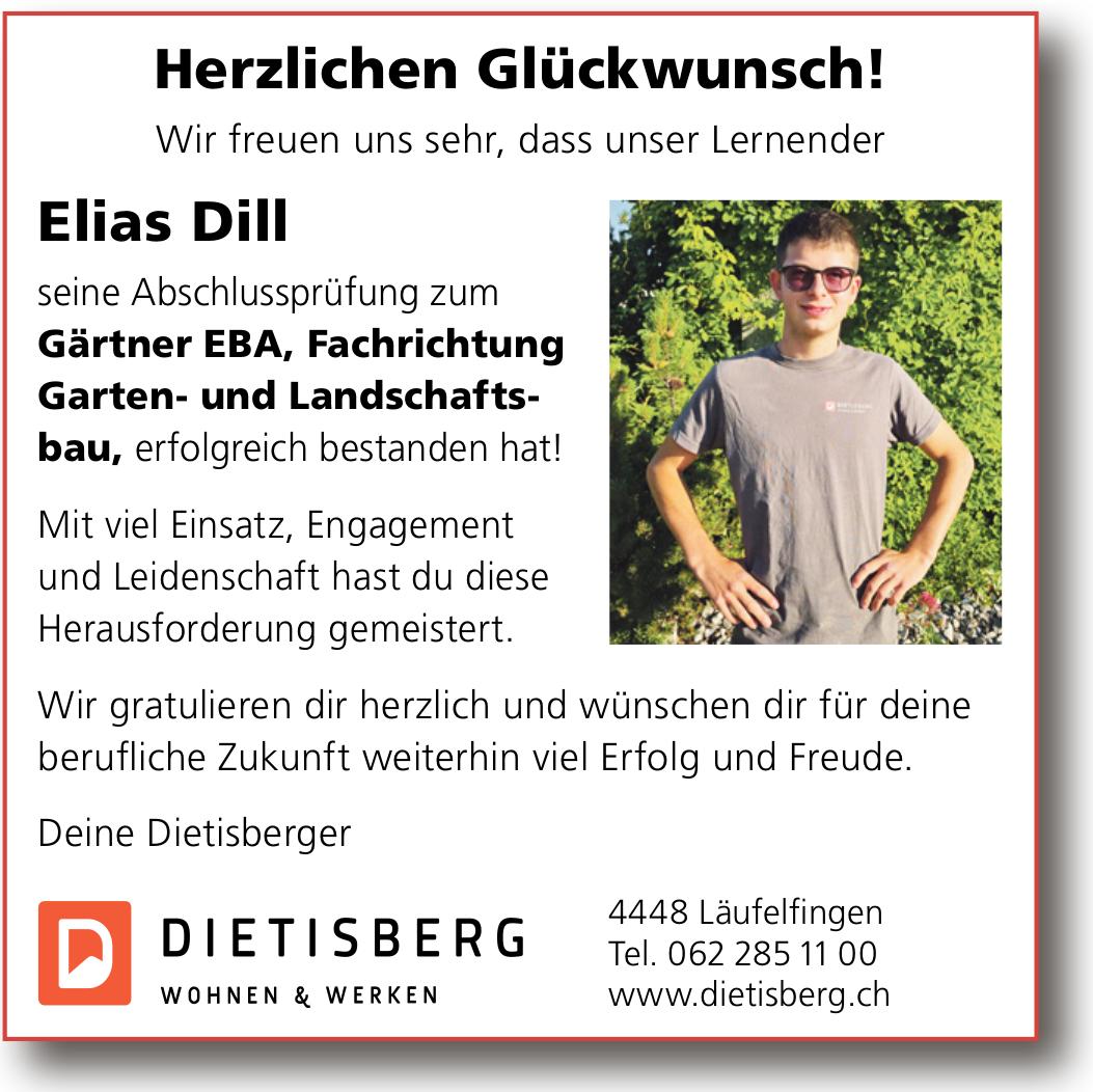 DIETISBERG, Läufelfingen - Herzlichen Glückwunsch!