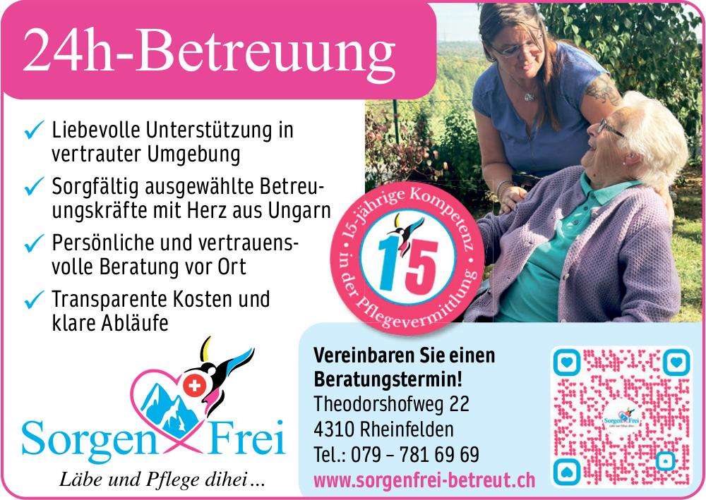 SorgenFrei, Rheinfelden - Liebevolle Unterstützung in vertrauter Umgebung