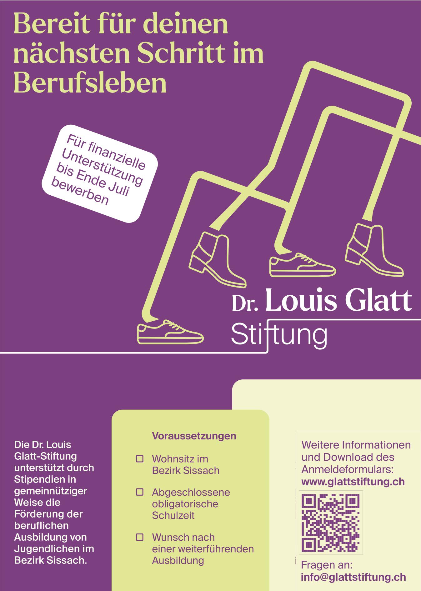 Dr. Louis Glatt Stiftung, Bereit für deinen nächsten Schritt im Berufsleben