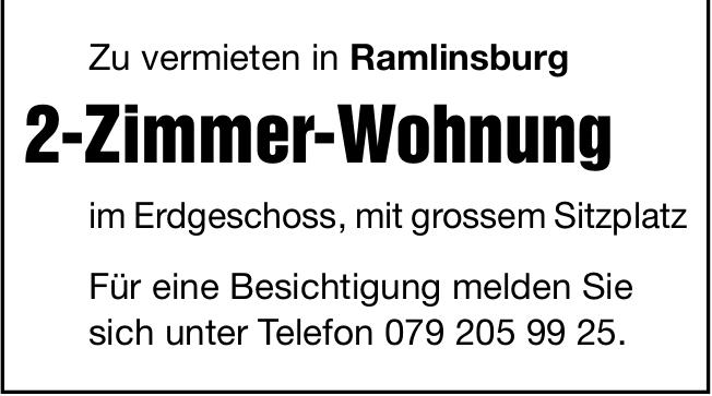 Im Erdgeschoss, mit grossem Sitzplatz, 2-Zimmer-Wohnung, Ramlinsburg,  zu vermieten