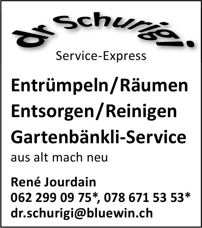 Dr Schurigi, Entrümpeln/Räumen, Entsorgen/Reinigen,  Gartenbänkli-Service