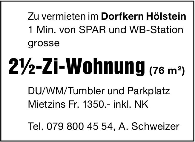 2½ Zimmer-Wohnung, Hölstein, zu vermieten
