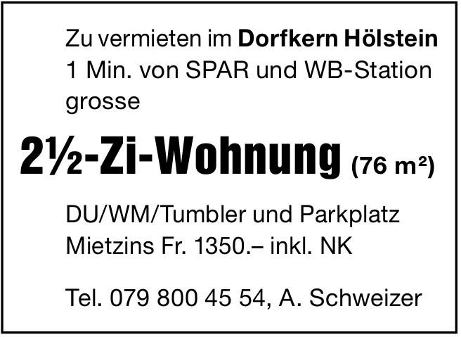 2½-Zimmer-Wohnung, Hölstein, zu vermieten