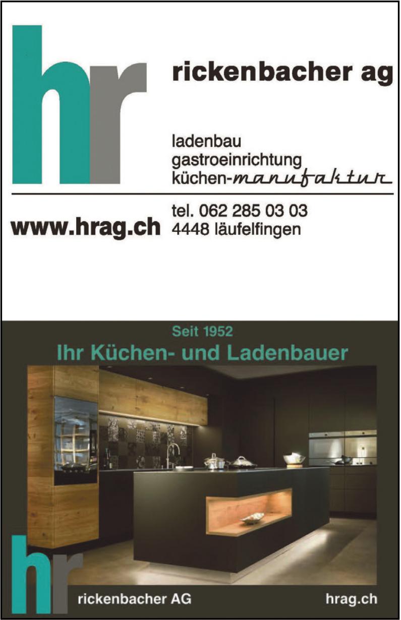 Rickenbacher ag, Läufelfingen - ladenbau, gastroeinrichtung,  küchen-manufaktur