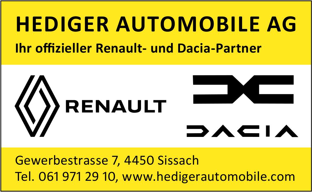 HEDIGER AUTOMOBILE AG, Sissach - Ihr offizieller Renault- und Dacia-Partner