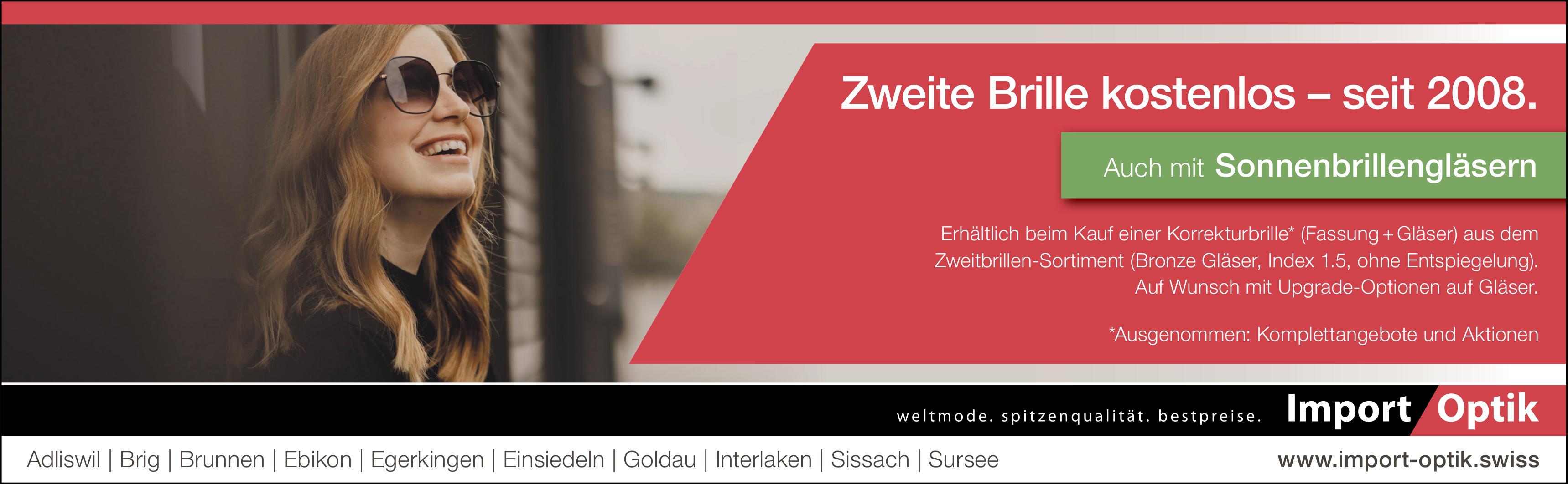 Import Optik, Sissach - Zweite Brille kostenlos