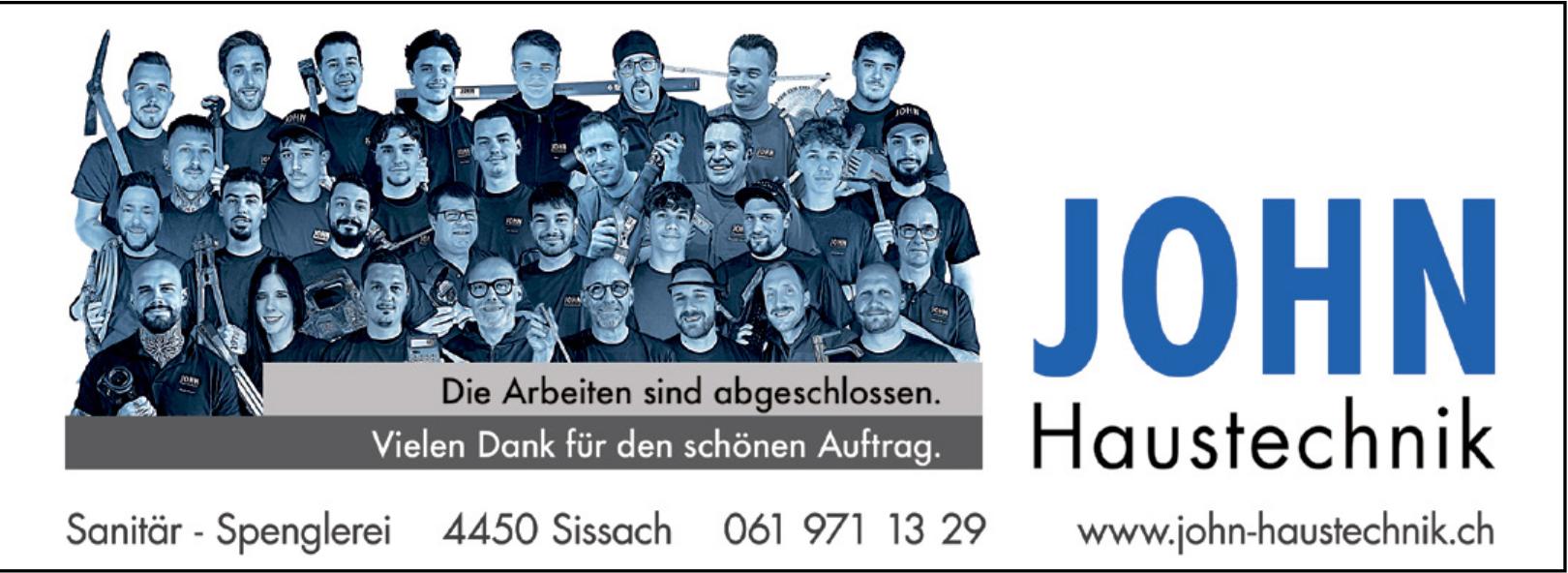 JOHN Haustechnik, Sissach - Vielen Dank für den schönen Auftrag.