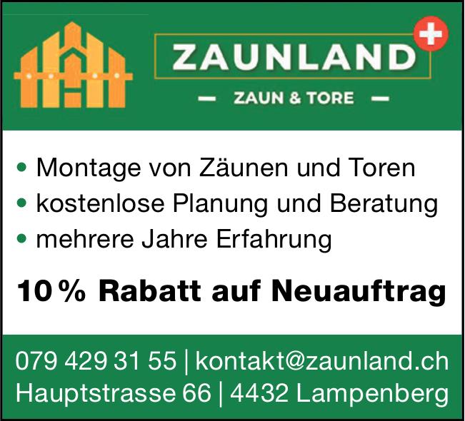 ZAUNLAND, Lampenberg - 10 % Rabatt auf Neuauftrag