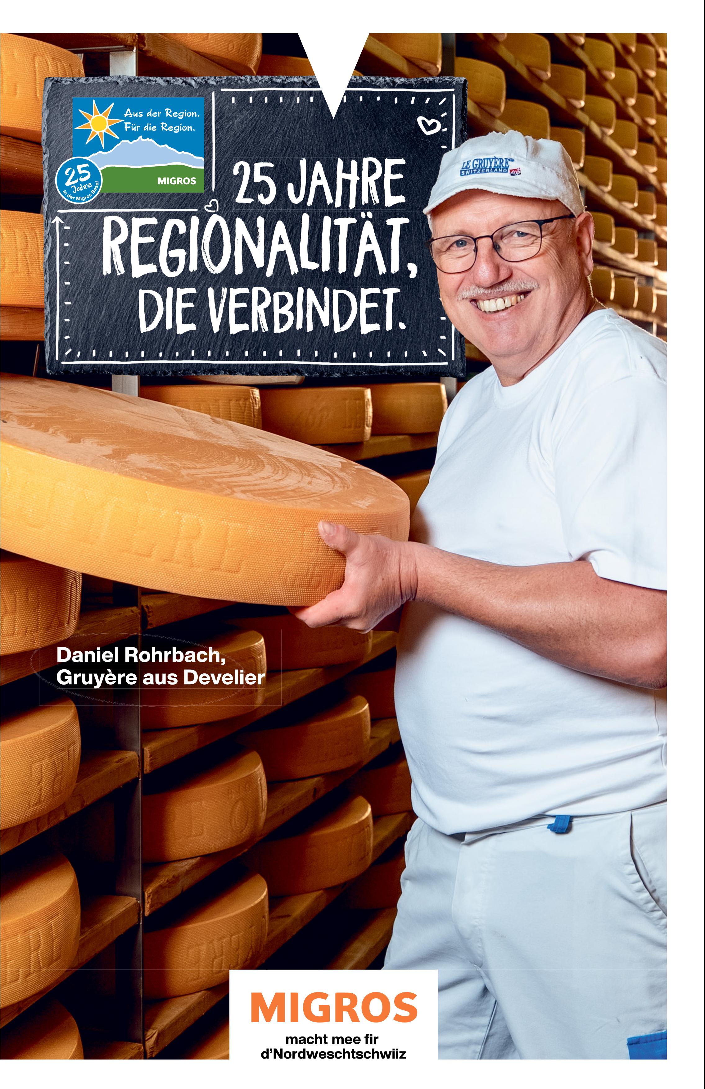 Migros, 25 Jahre Regionalität, die verbindet.