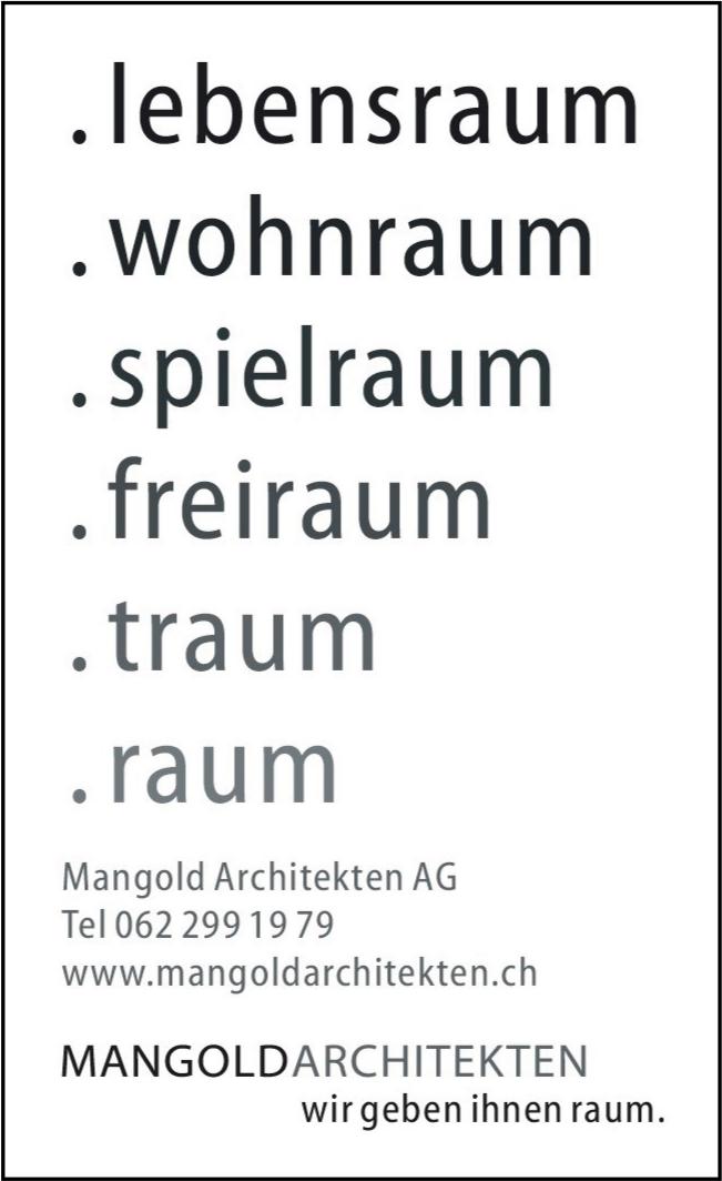 Mangold Architekten AG, wir geben ihnen raum.