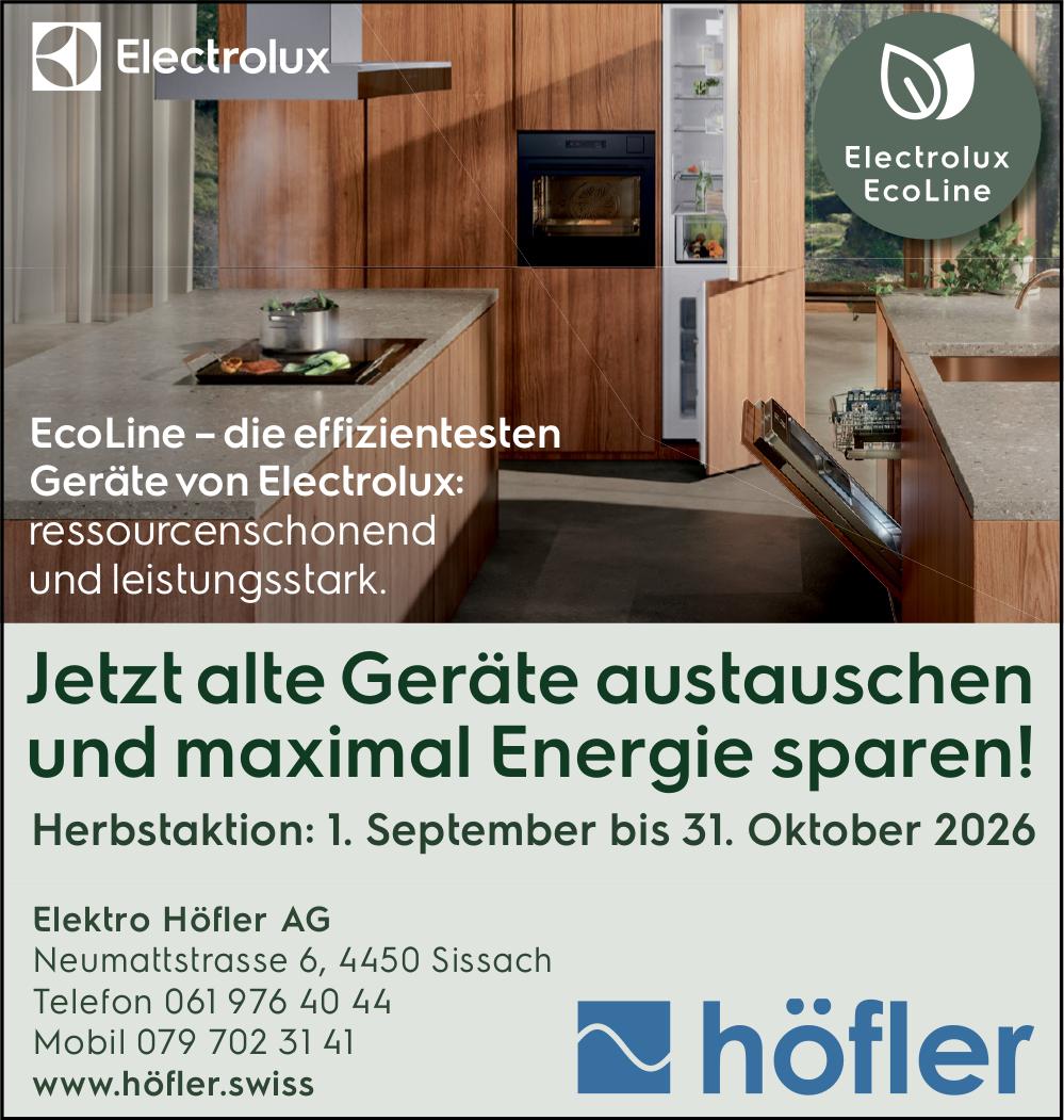 Elektro Höfler AG, Sissach - Jetzt alte Geräte austauschen und maximal Energie sparen!