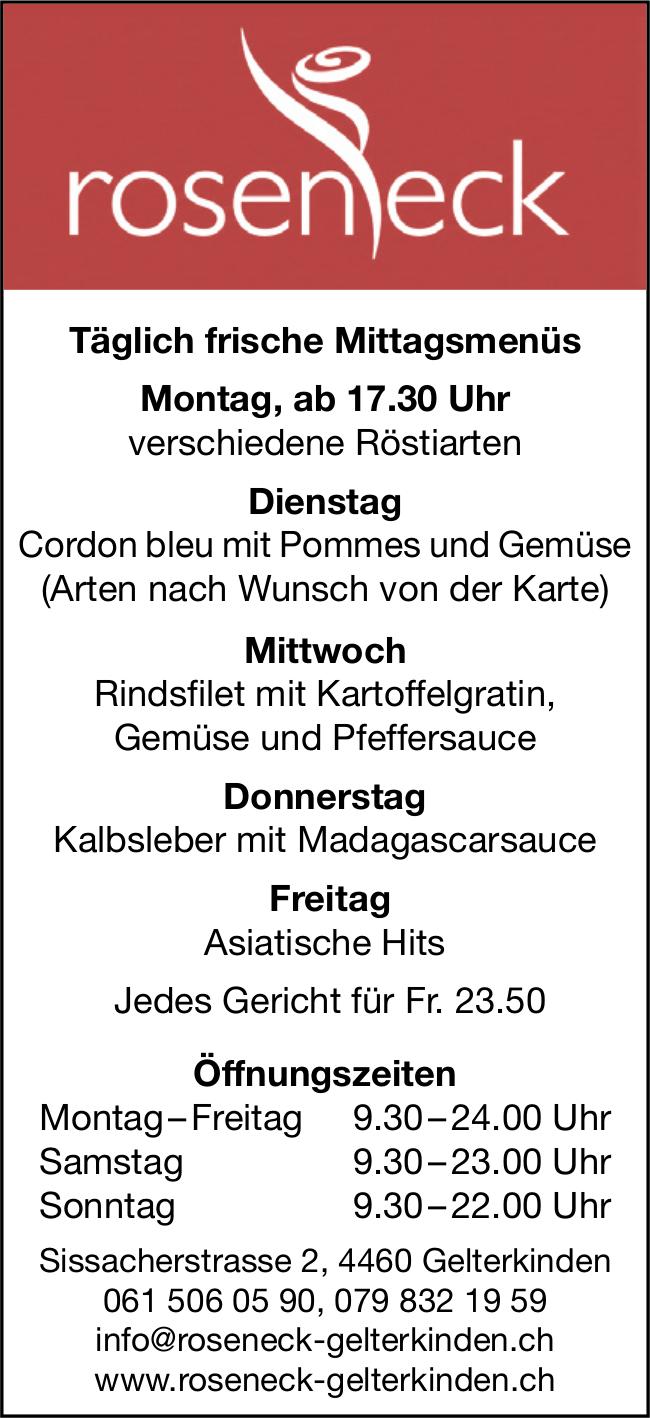 roseneck, Gelterkinden - Täglich frische Mittagsmenüs