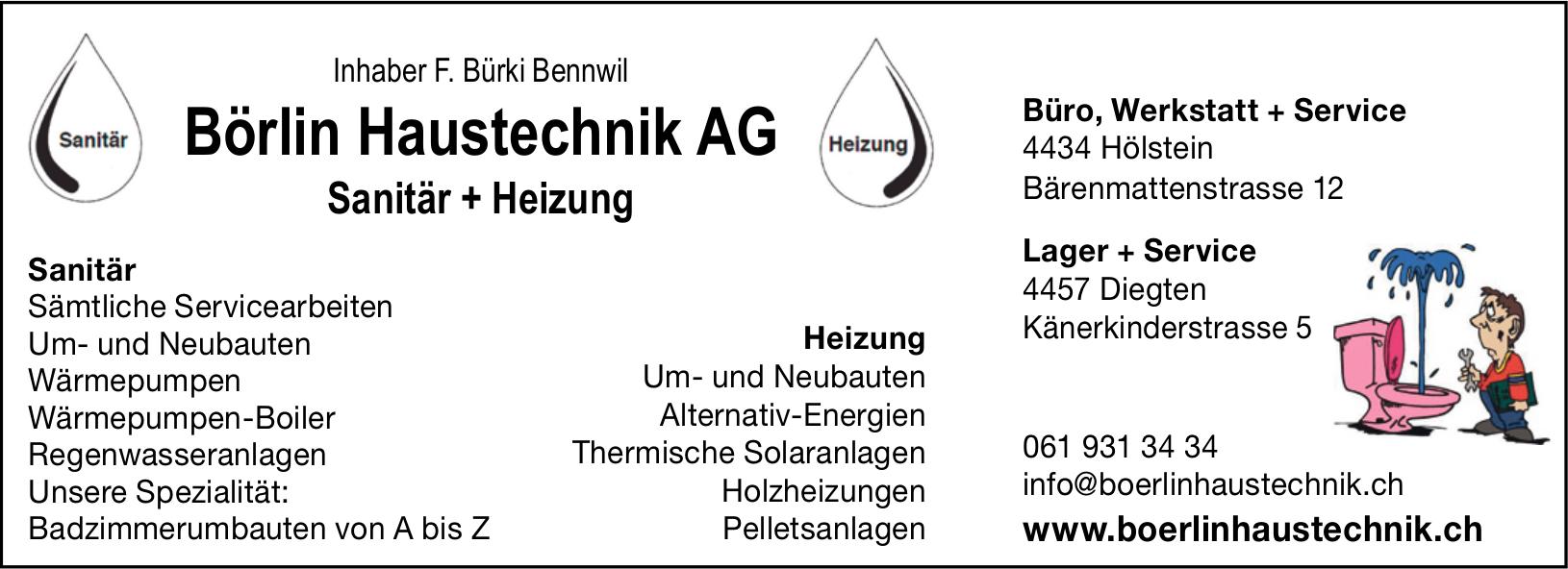 Börlin Haustechnik AG, Hölstein - Sanitär + Heizung