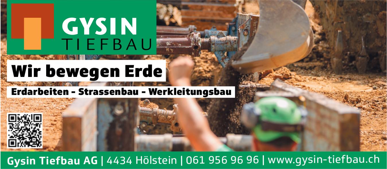 Gysin Tiefbau AG, Hölstein - Wir bewegen Erde