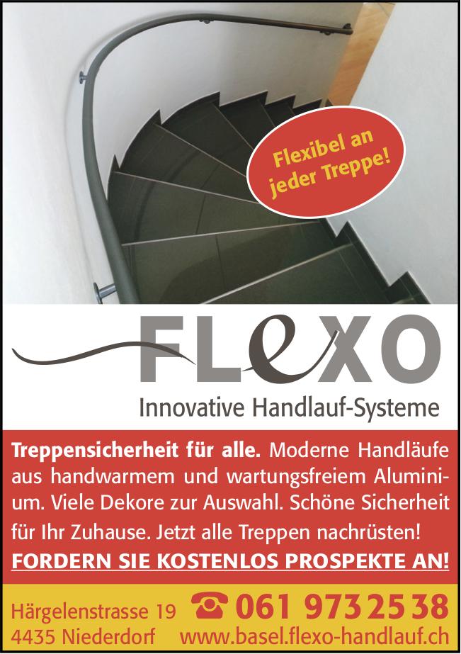 FLEXO Innovative Handlauf-Systeme, Niederdorf - Treppensicherheit für alle.