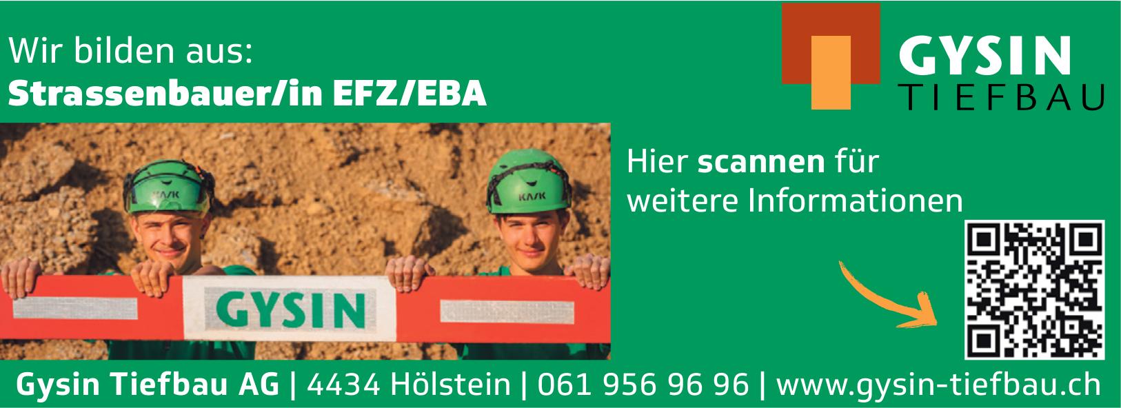 Gysin Tiefbau AG, Hölstein - Wir bilden aus: Strassenbauer/in EFZ/EBA