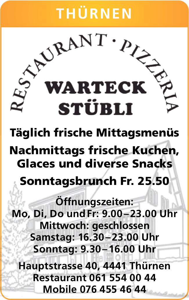 WARTECK STÜBLI, Thürnen - Täglich frische Mittagsmenüs