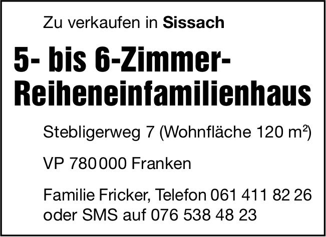 5- bis 6-Zimmer-Reiheneinfamilienhaus, Sissach, zu verkaufen