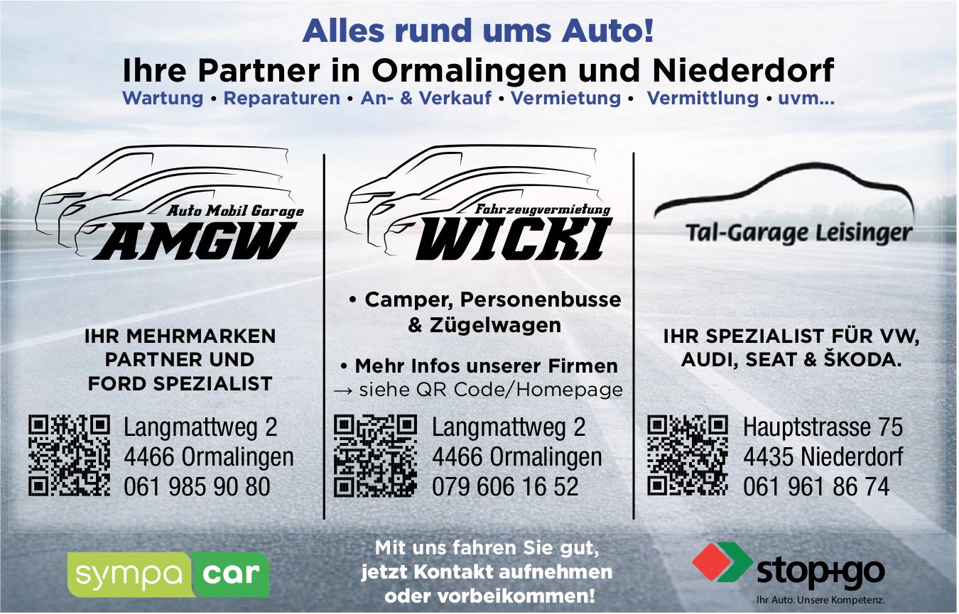 Alles rund ums Auto! Ihre Partner in Ormalingen und Niederdorf