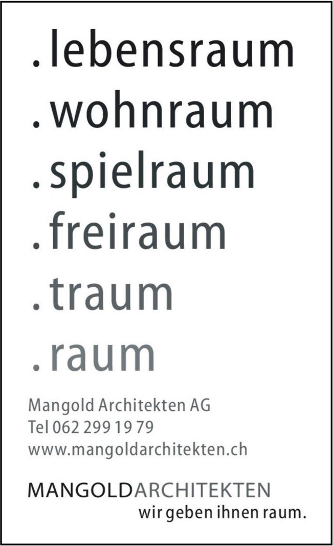 Mangold Architekten AG, wir geben ihnen raum.