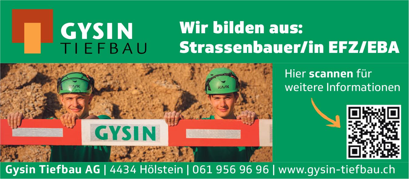 Gysin Tiefbau AG, Hölstein - Wir bilden aus: Strassenbauer/in EFZ/EBA