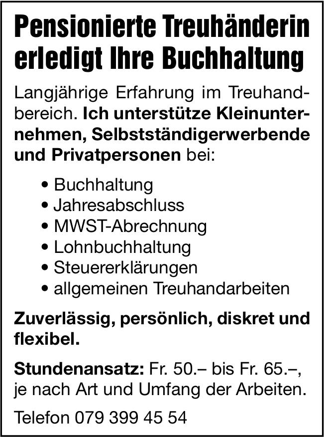 Pensionierte Treuhänderin erledigt Ihre Buchhaltung