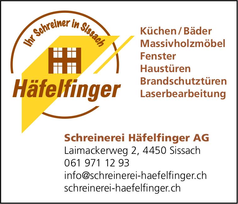 Schreinerei Häfelfinger AG, Ihr Schreiner in Sissach