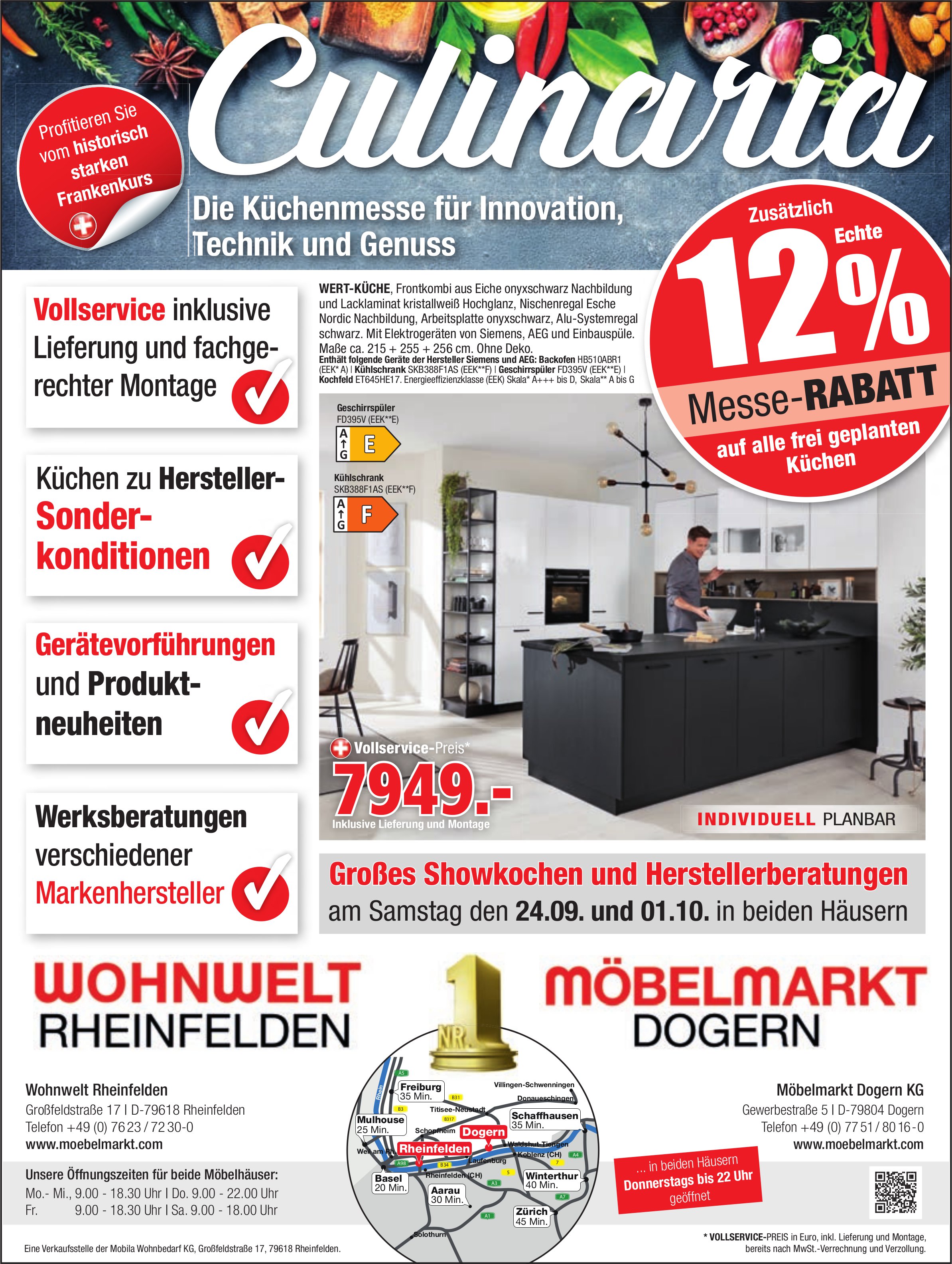 Wohnwelt, DRheinfelden Culinaria