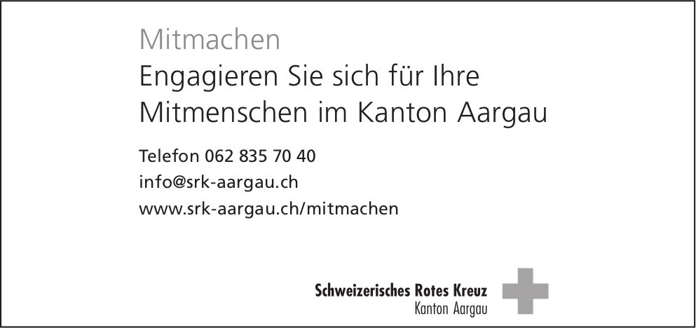 SRK Aargau - Mitmachen