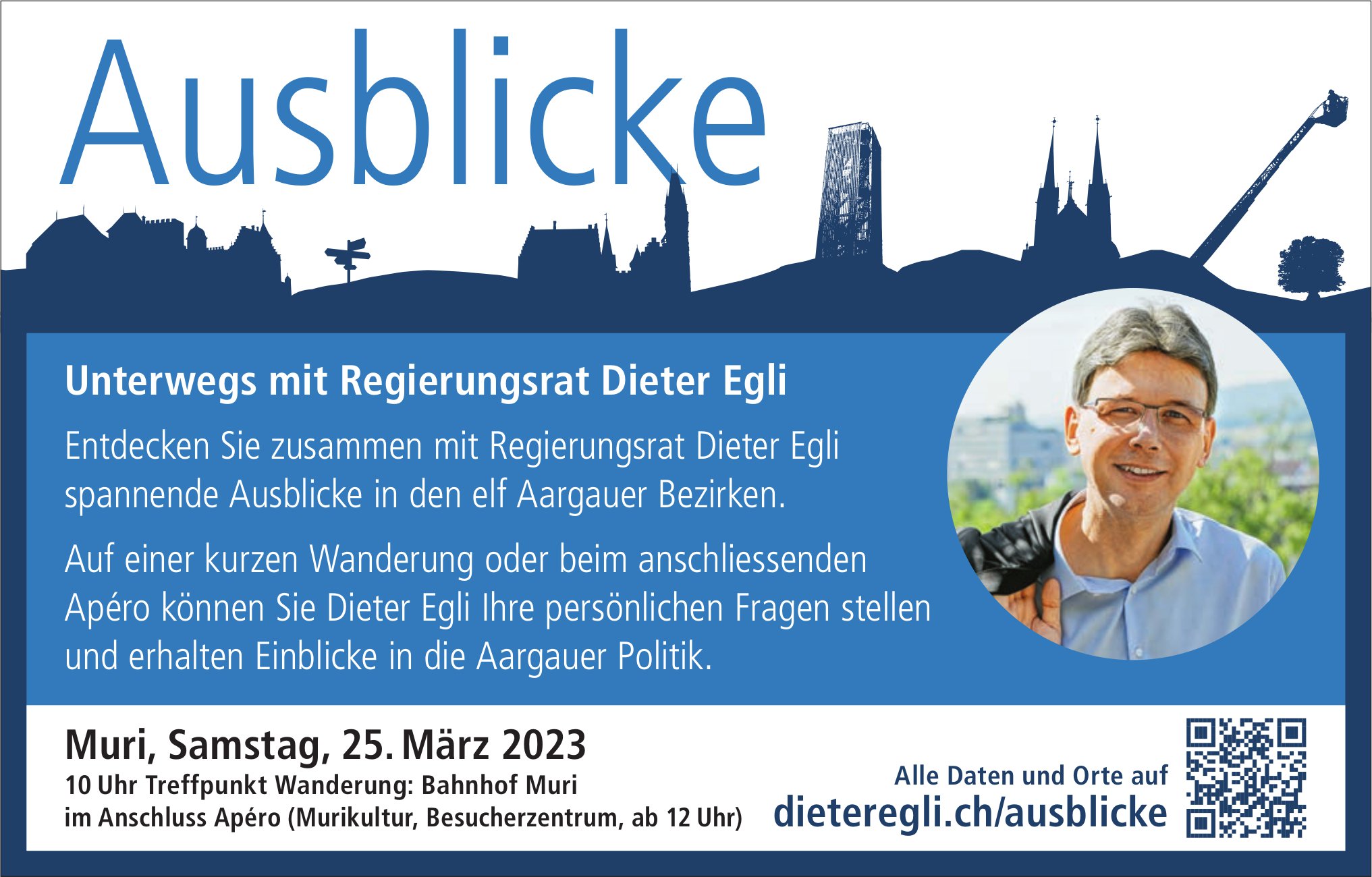 Ausblicke, Unterwegs mit Regierungsrat Dieter Egli, 25. März, Bahnhof, Muri