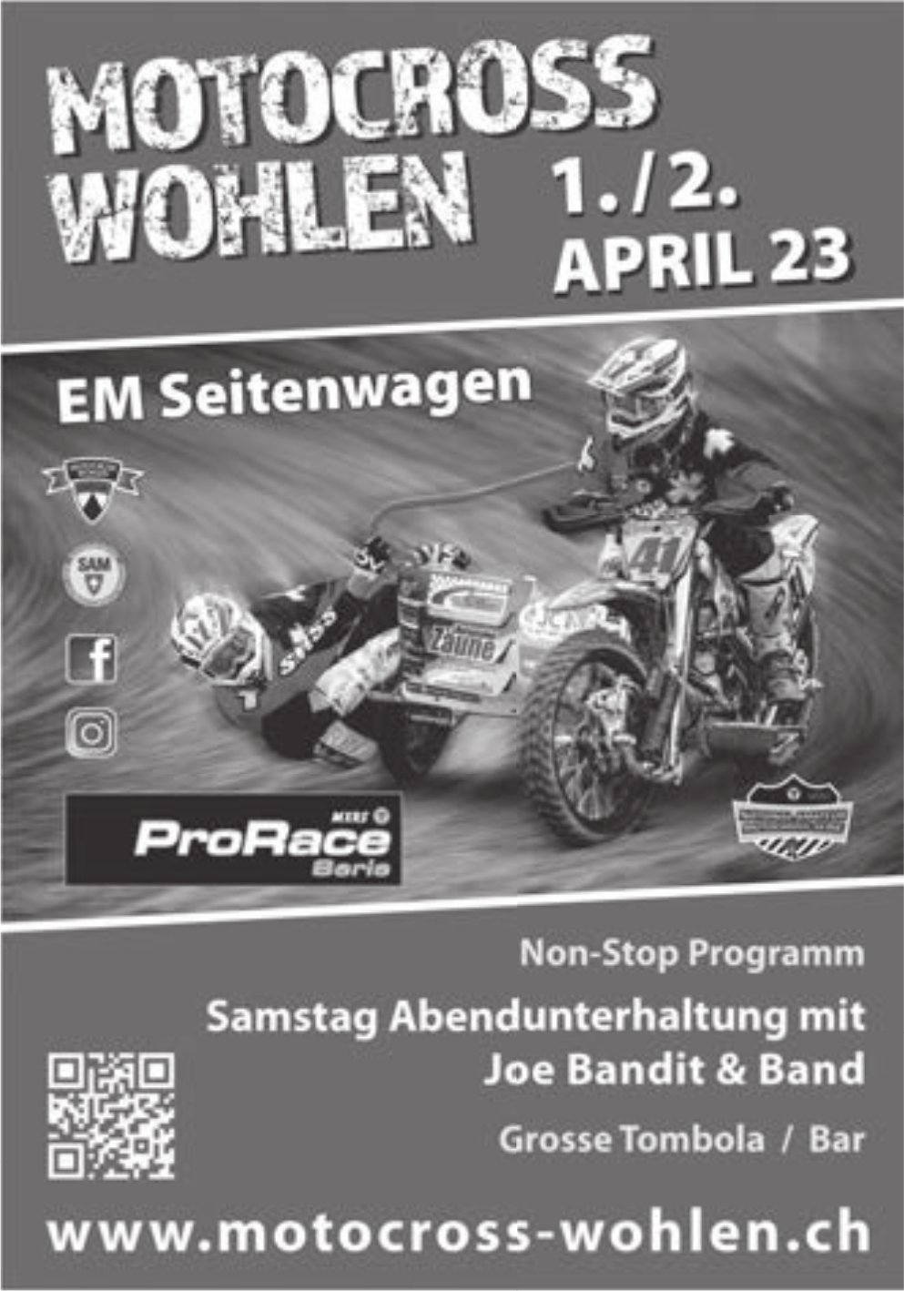 Motocross EM Seitenwagen, 1. und 2. April, Wohlen