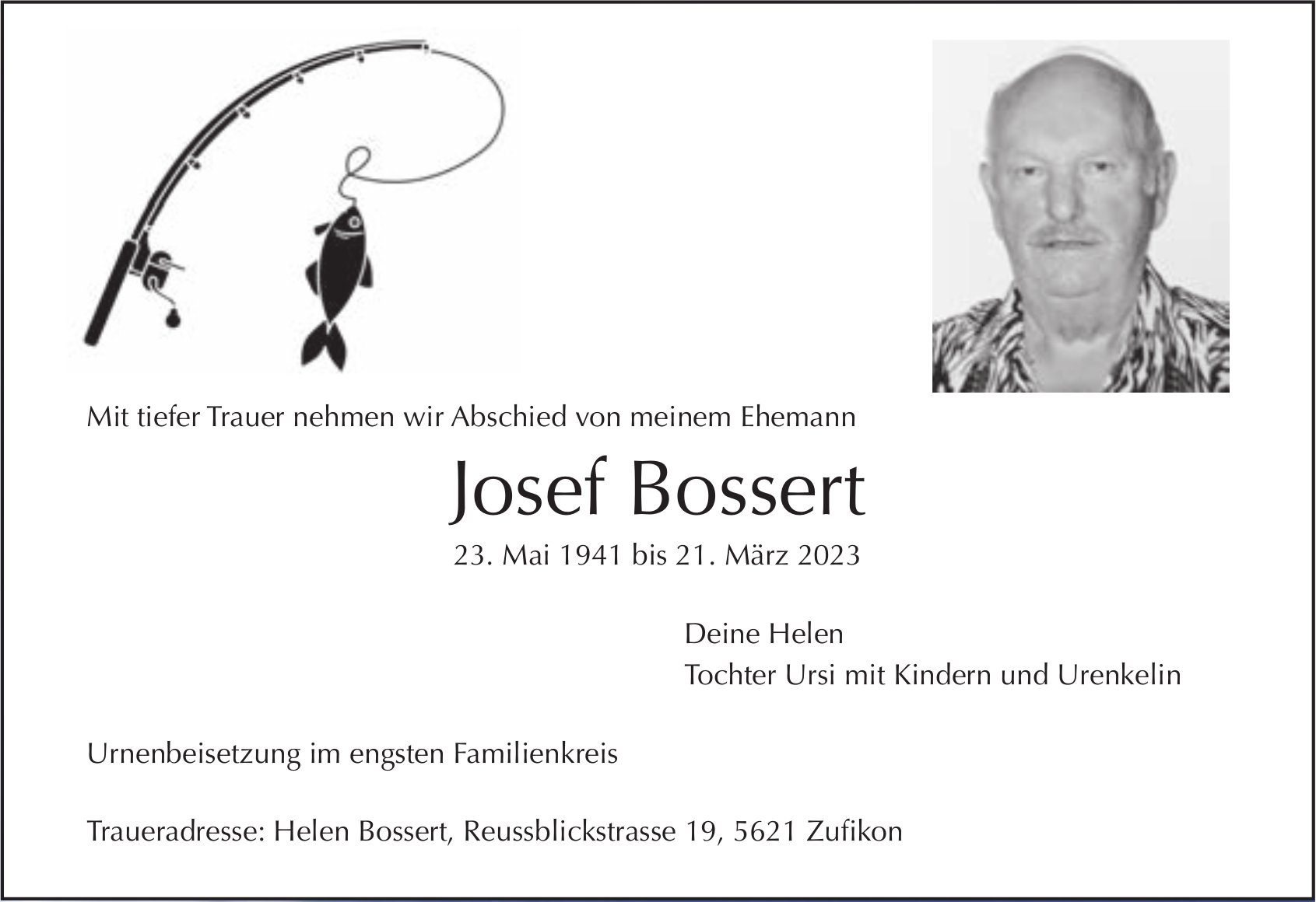 Josef Bossert, März 2023 / TA