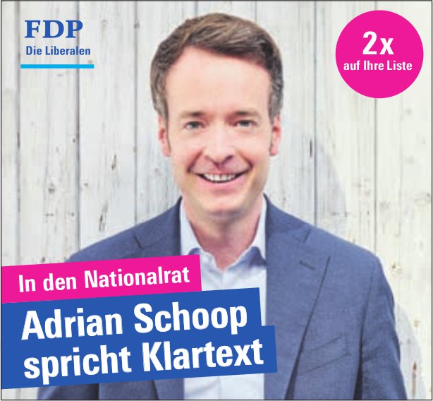 FDP - Adrian Schoop in den Nationalrat