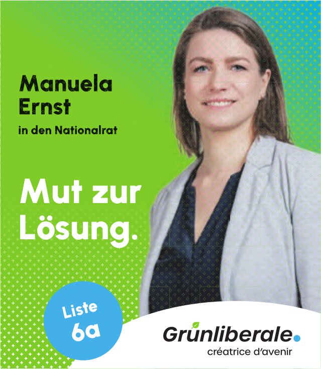 GLP, Manuela Ernst in den Nationalrat