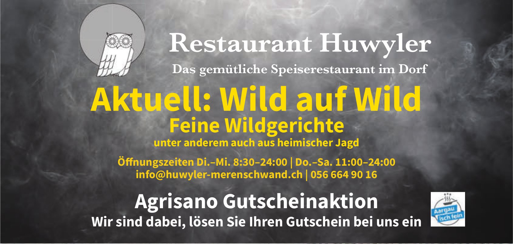 Restaurant Huwyler, Merenschwand - Wild auf Wild