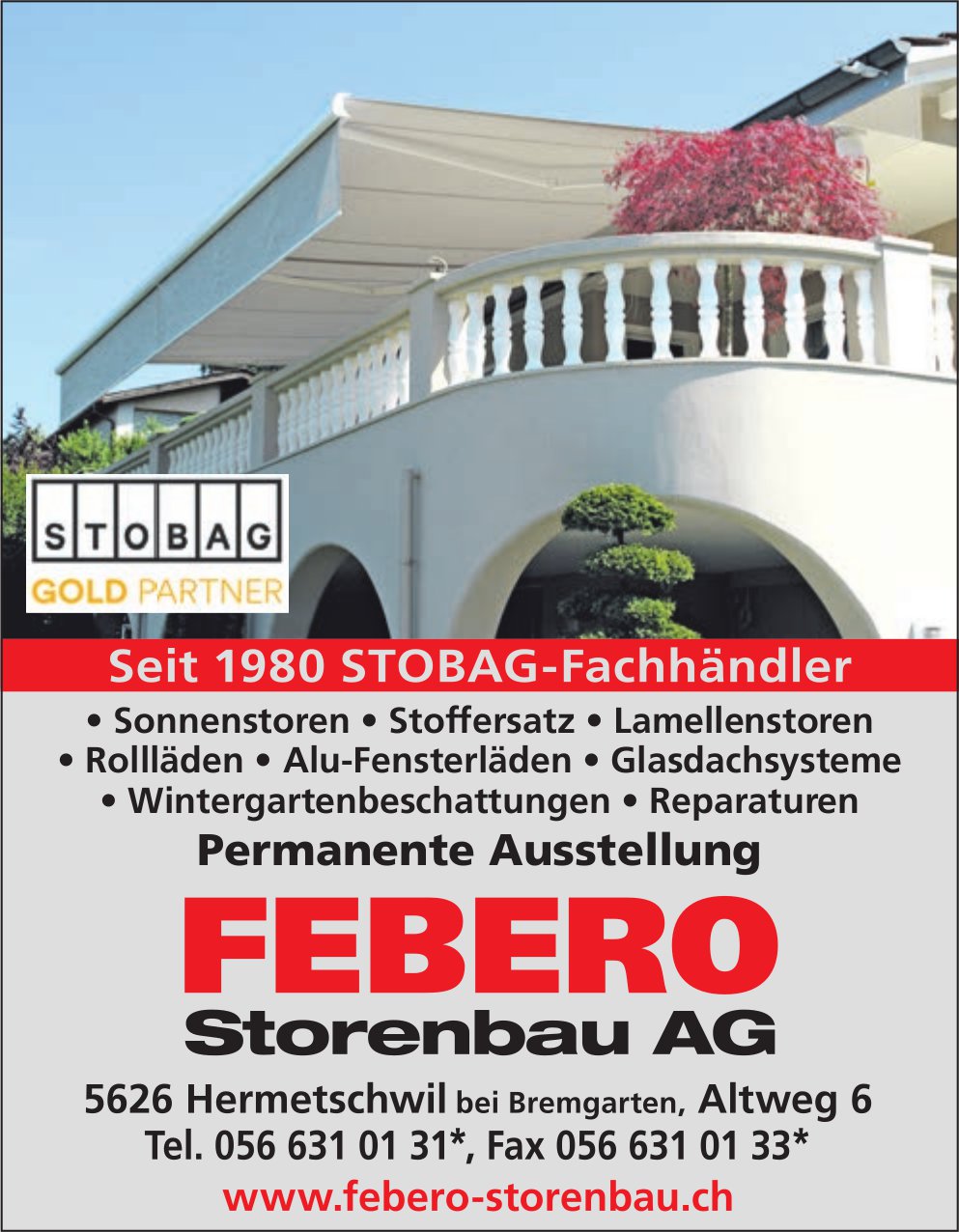 Febero Storenbau AG, Hermetschwil - Permanente Ausstellung