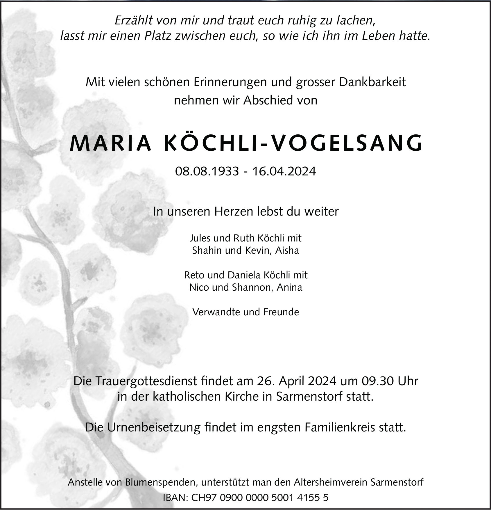 Maria Köchli-Vogelsang, April 2024 / TA
