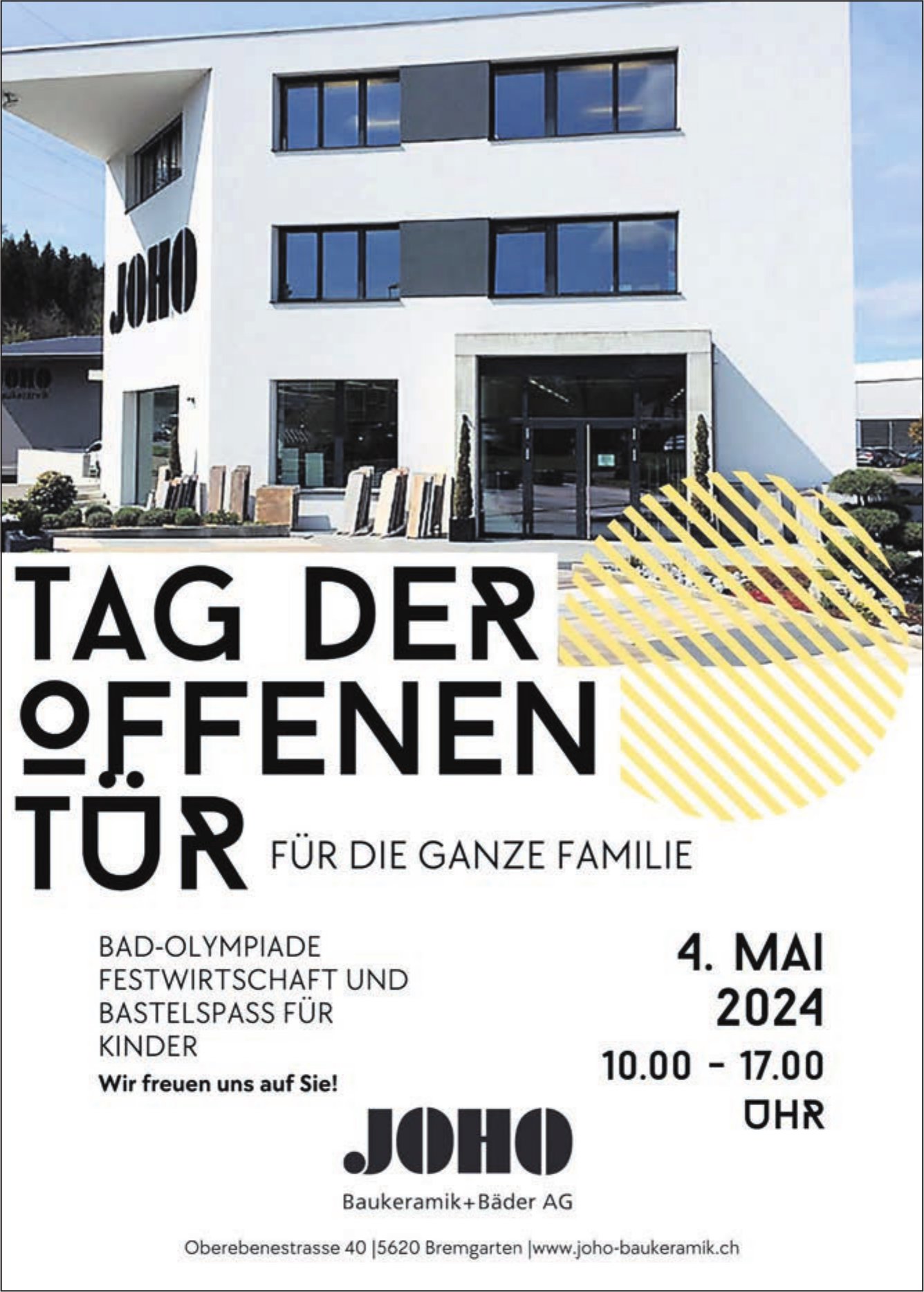 Tag der offenen Tür, 4. Mai, Joho Baukeramik + Bäder, Bremgarten
