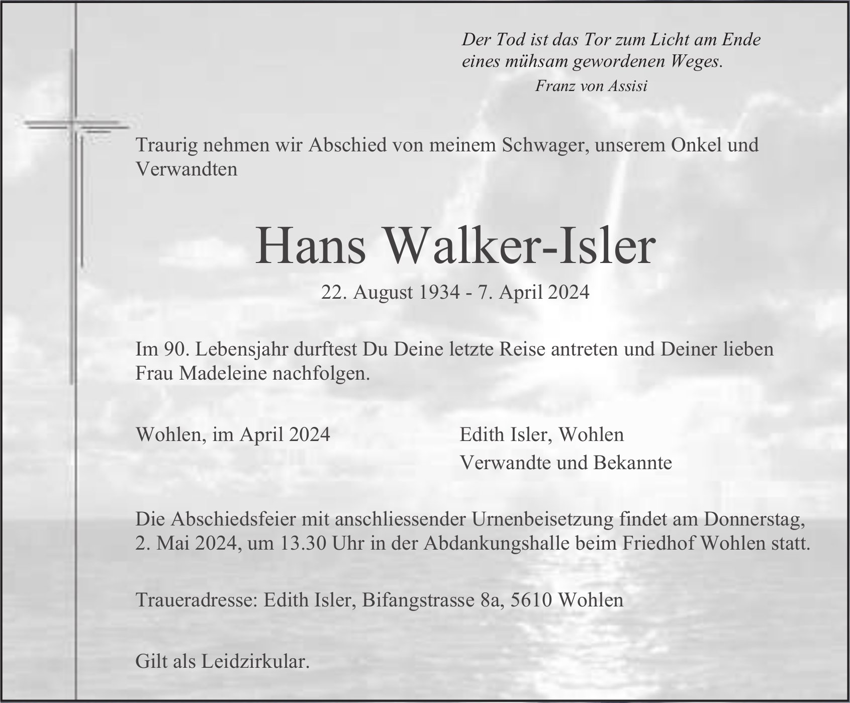 Hans Walker-Isler, April 2024 / TA