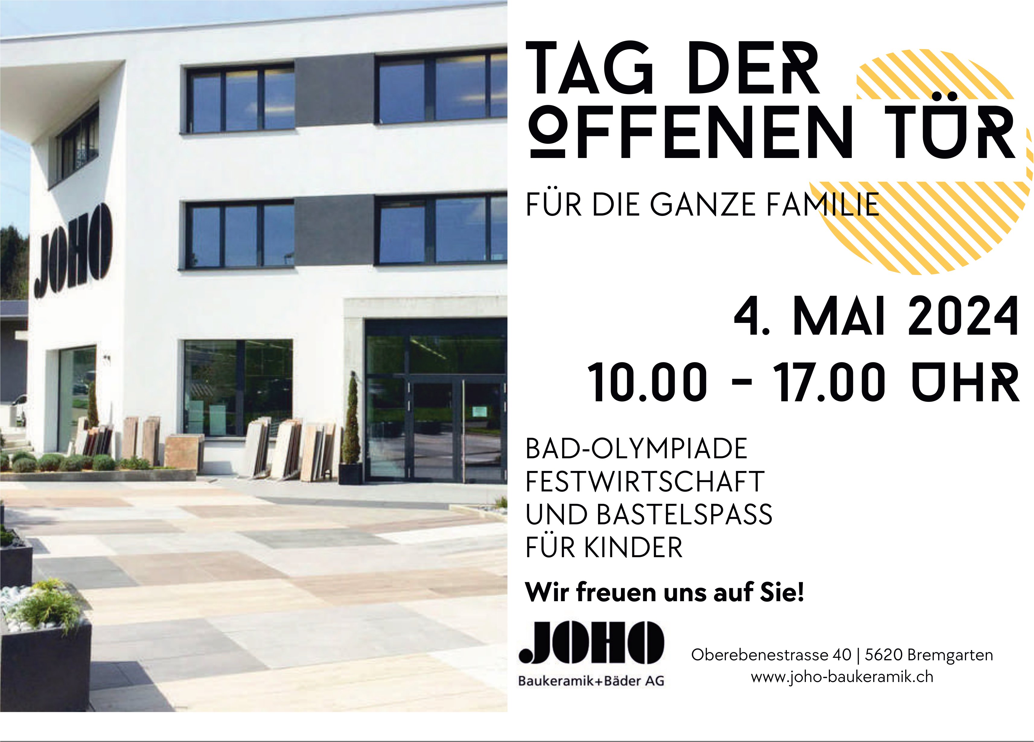 Tag der offenen Tür, 4. Mai, Joho Baukeramik + Bäder AG, Bremgarten