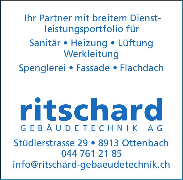 Ritschard Gebäudetechnik AG, Ottenbach - Ihr Partner