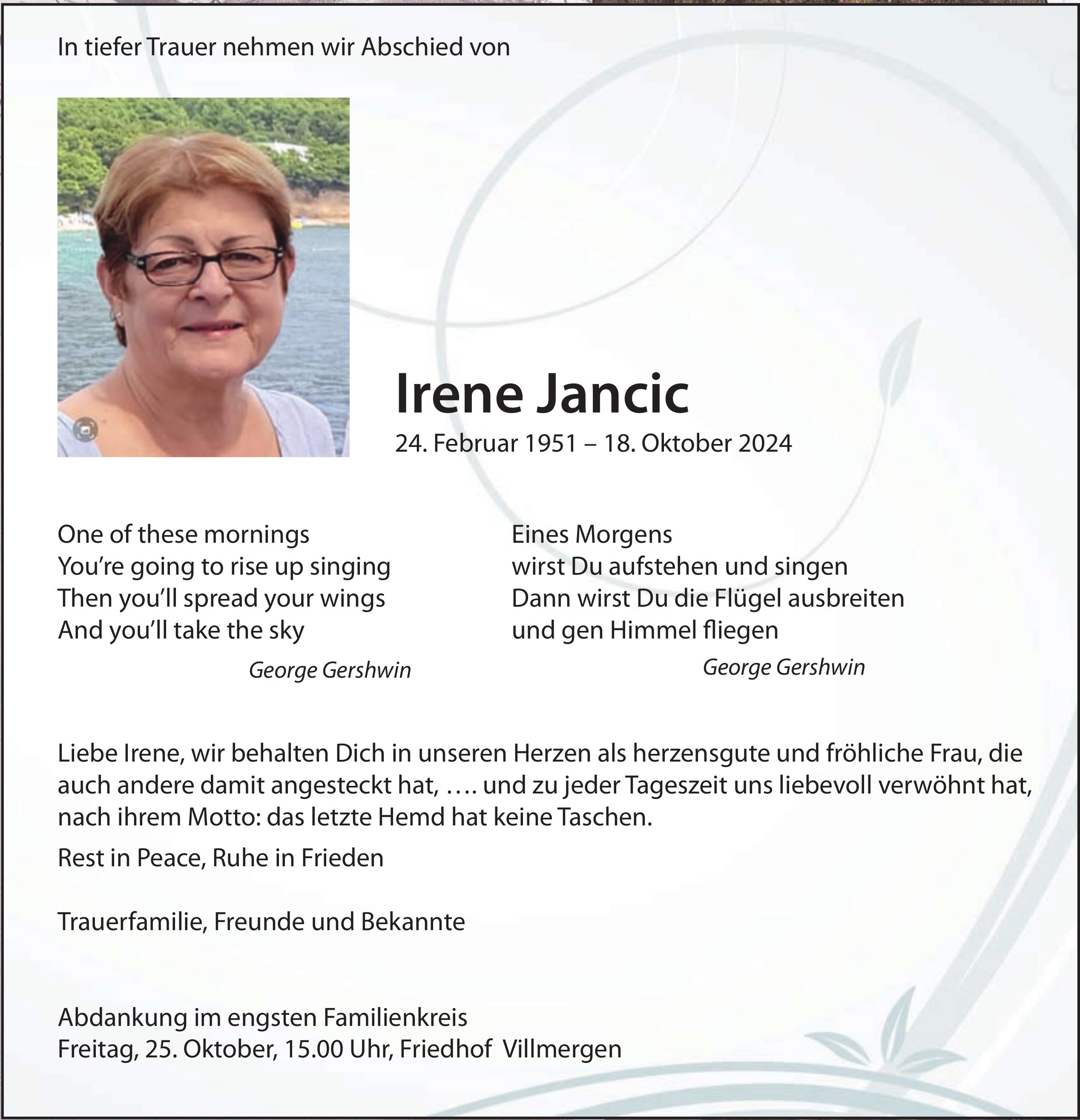 Irene Jancic, Oktober 2024 / TA