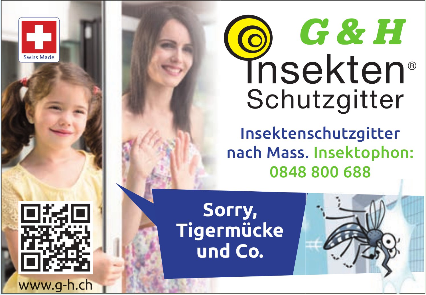 G & H Insekten Schutzgitter, Insektenschutzgitter nach Mass