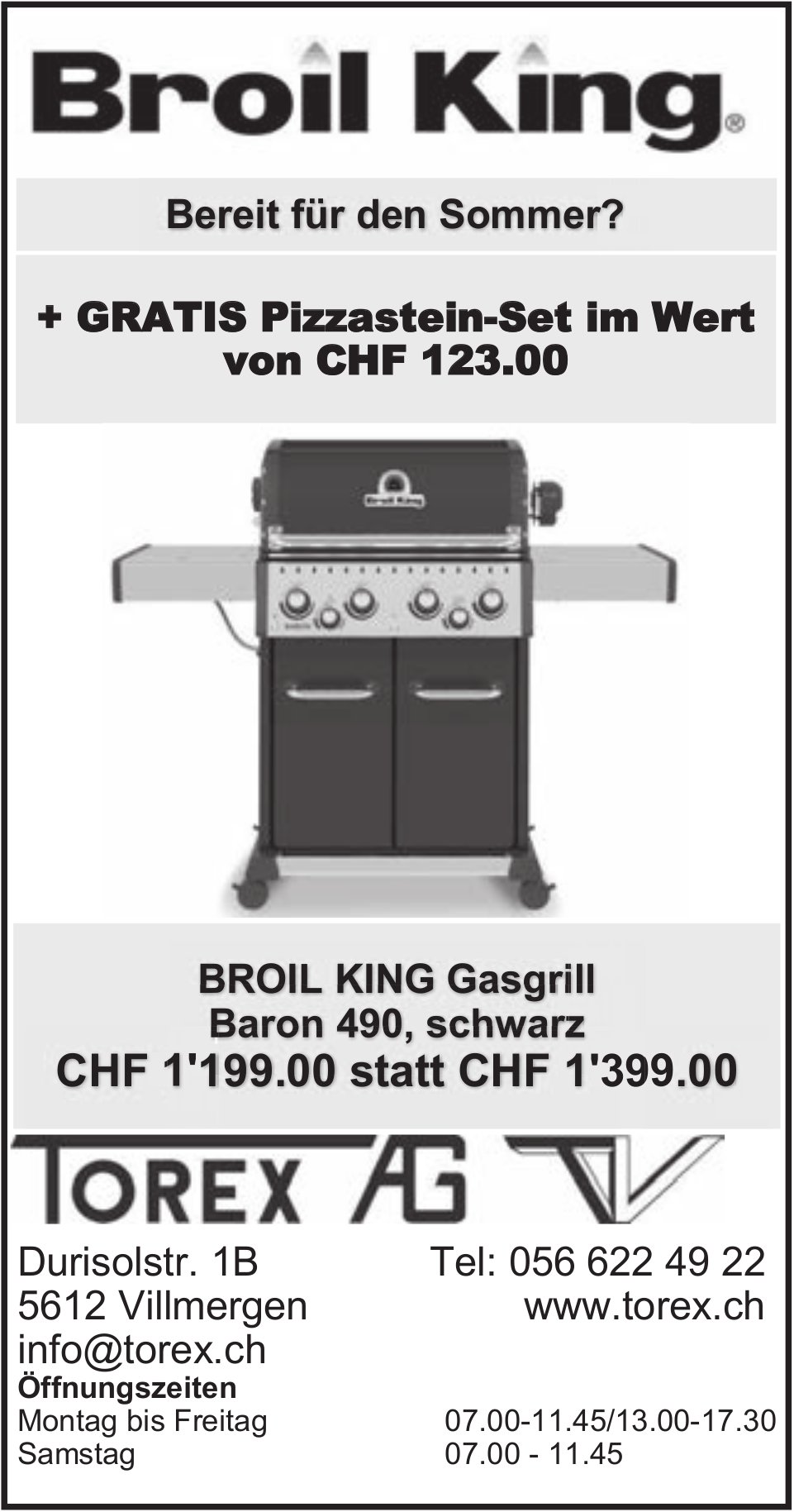 Torex AG, Villmergen - Bereit für den Sommer?