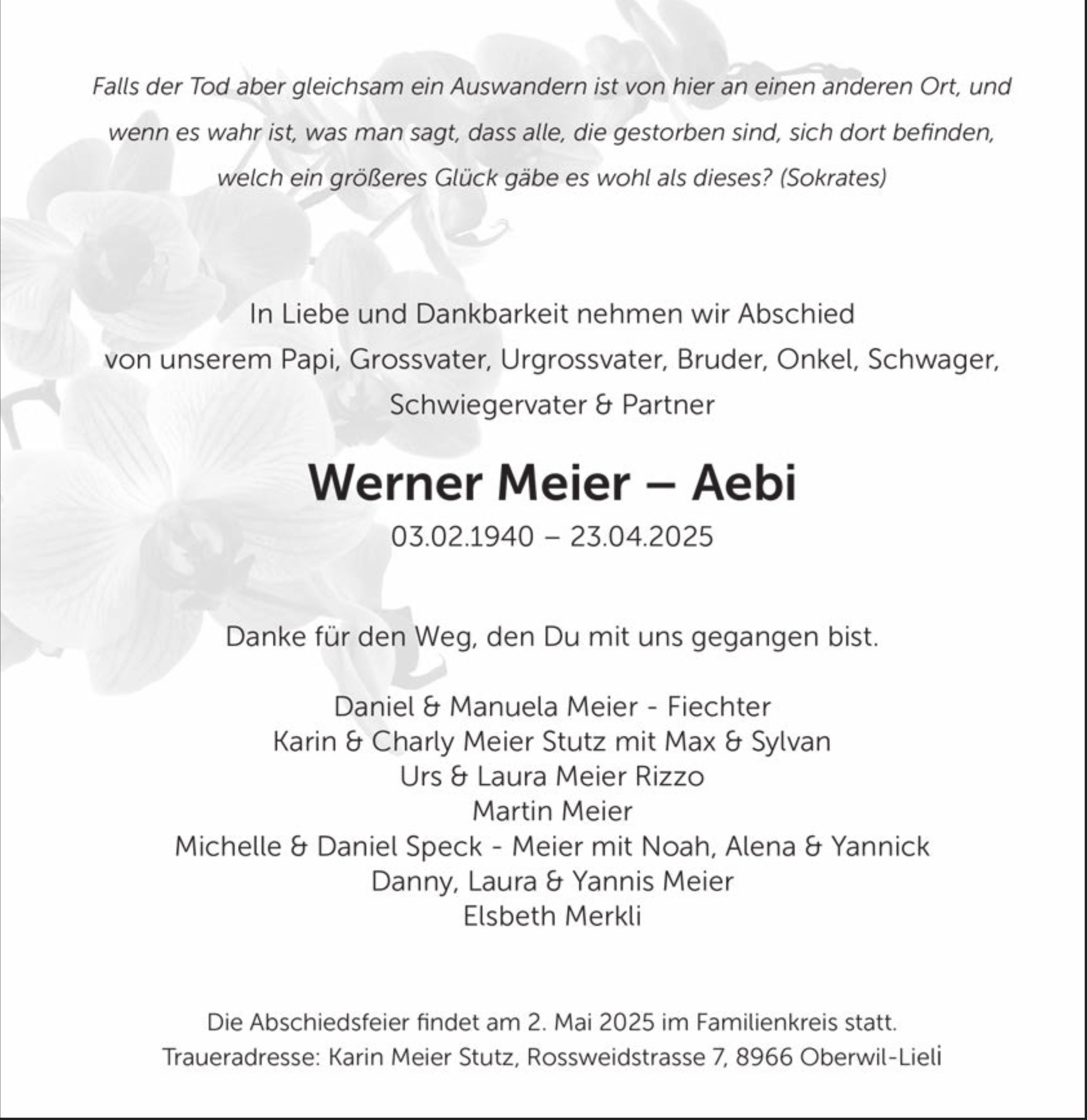 Werner Meier - Aebi, 23.04.2025