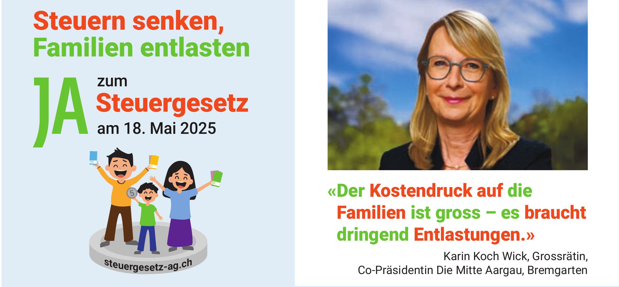 Steuergesetz AG, Bremgarten - Der Kostendruck auf die Familien ist gross