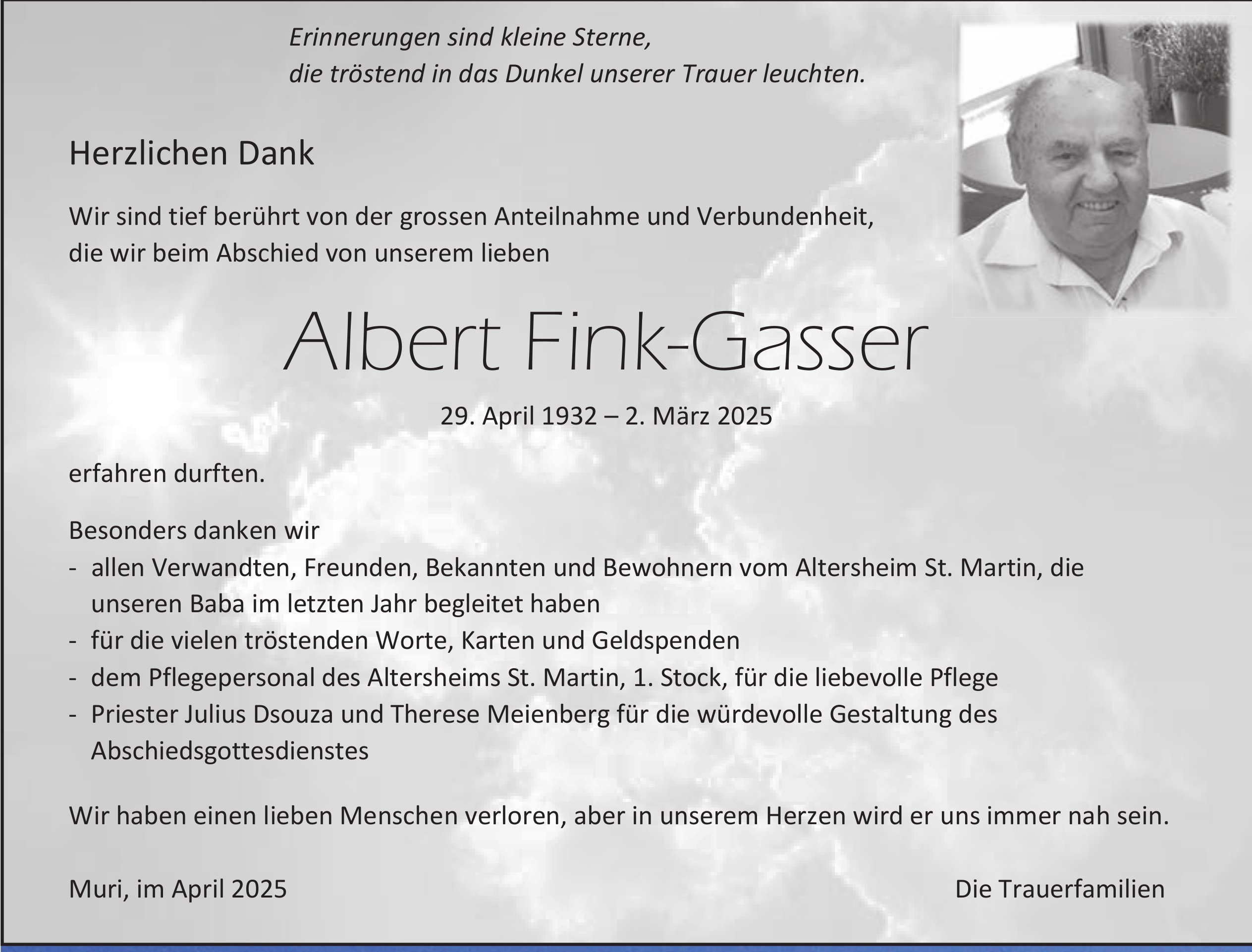 Albert Fink-Gasser, März 2025 / TA