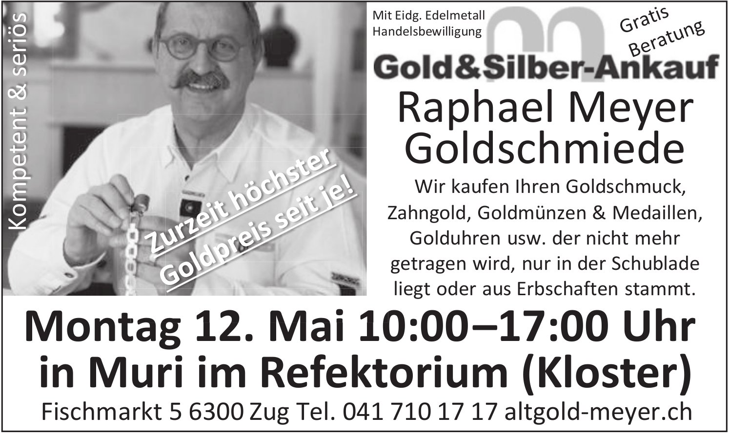 Gold&Silber-Ankauf, 12. Mai, Muri